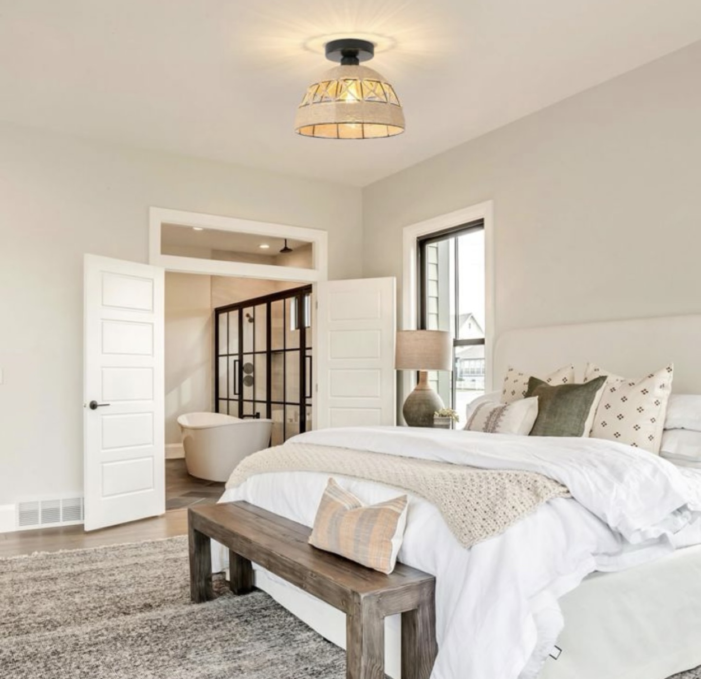 Rattan Ceiling Light Fixture - photo 4
