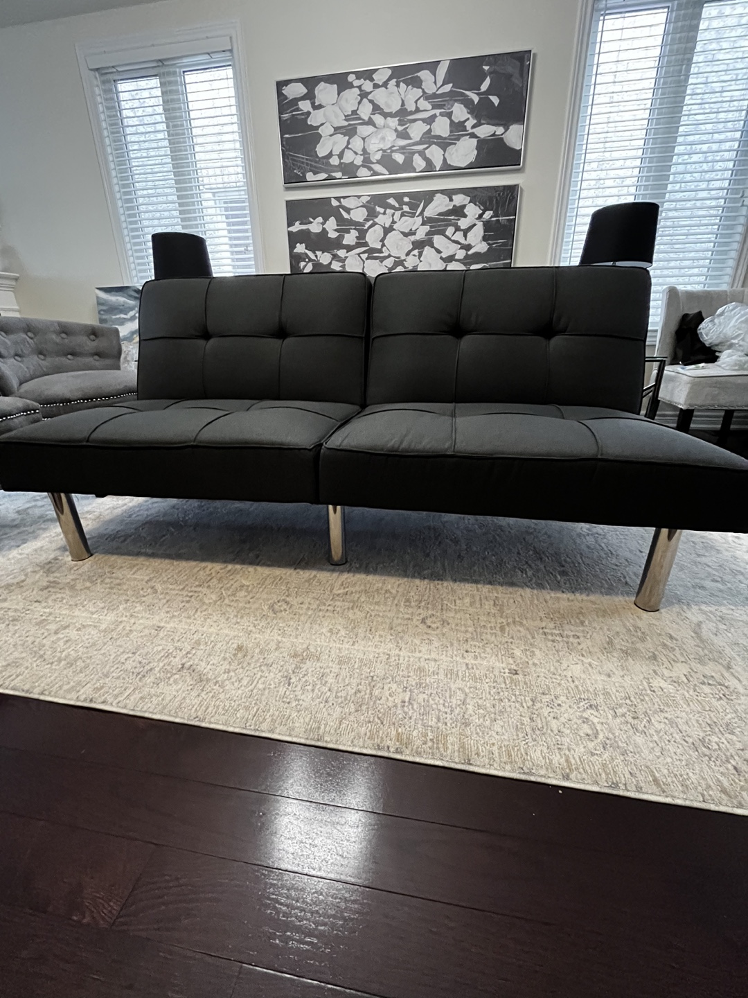Grey Futon Sofa