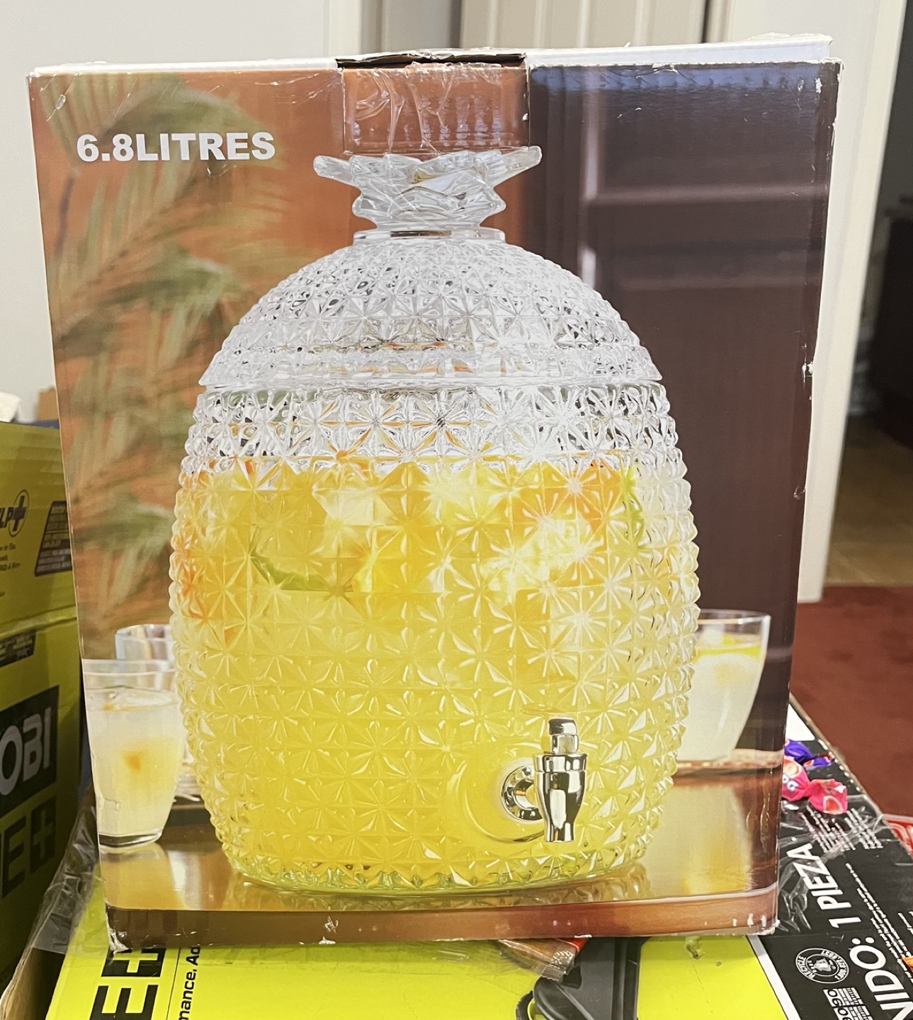 Glass Pineapple Beverage Dispenser - photo 5