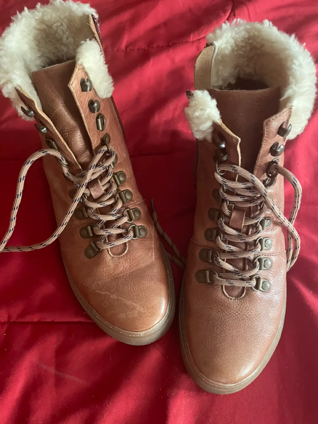 Brown Faux Fur Lined Boots thumbnail