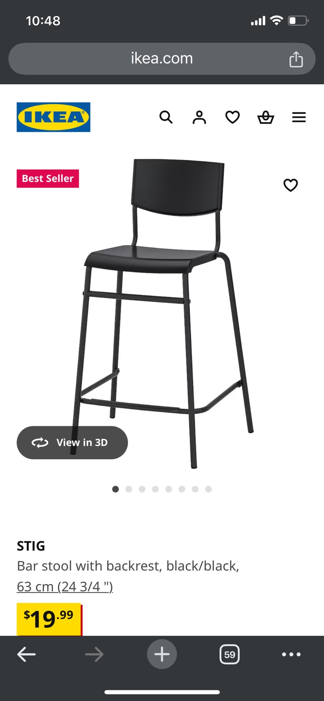 IKEA STIG Bar Stools - set of 4
