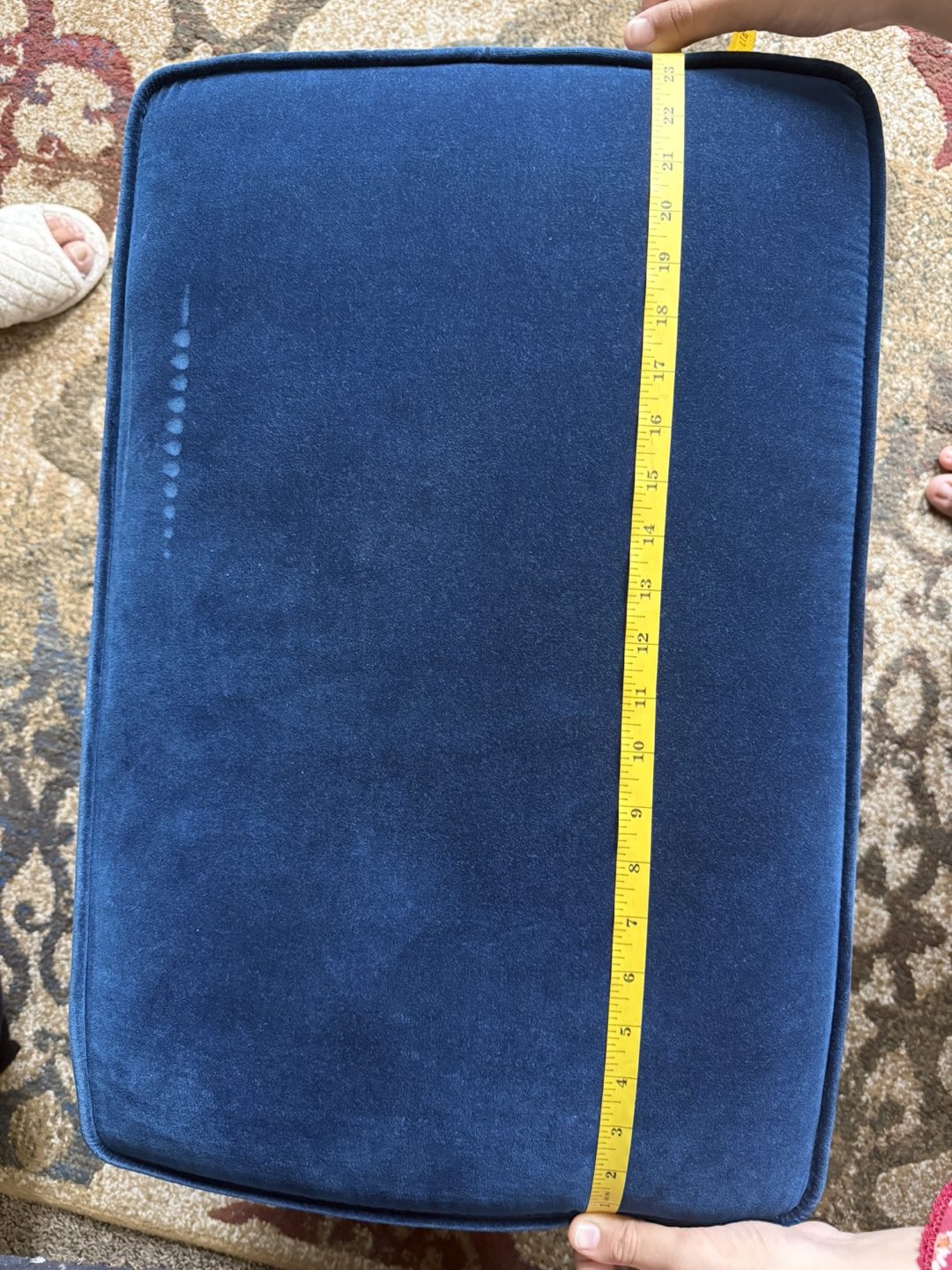 Blue Velvet Ottoman - photo 5