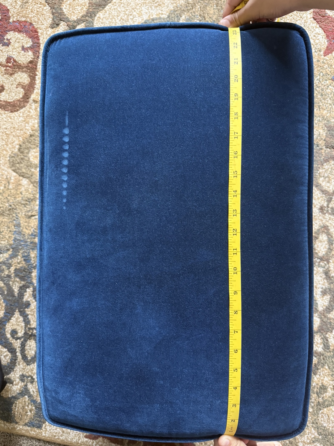 Blue Velvet Ottoman - photo 3