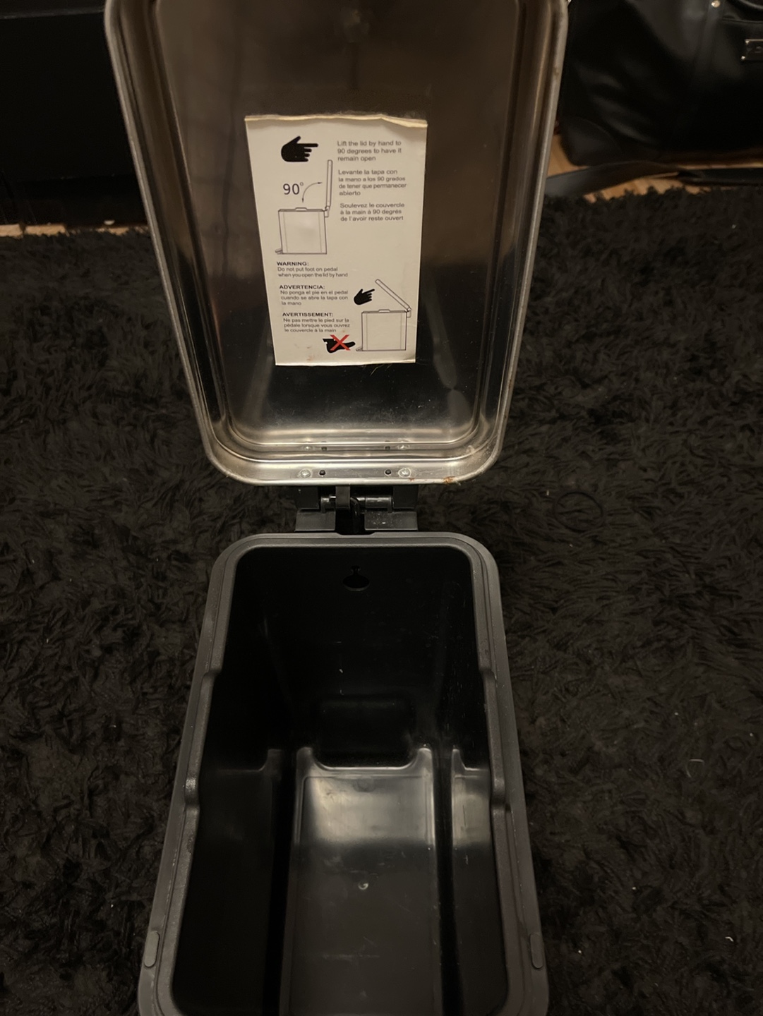 Small Stainless Steel Step Trash Can - photo 2