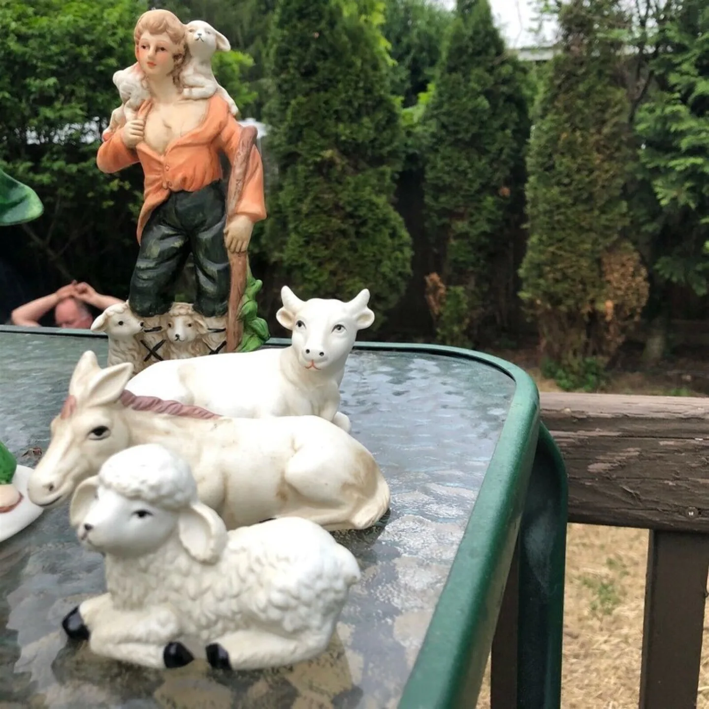 Vintage Ceramic Nativity Set 11 Piece Wise Men Shepherd Animals image indicator(8)