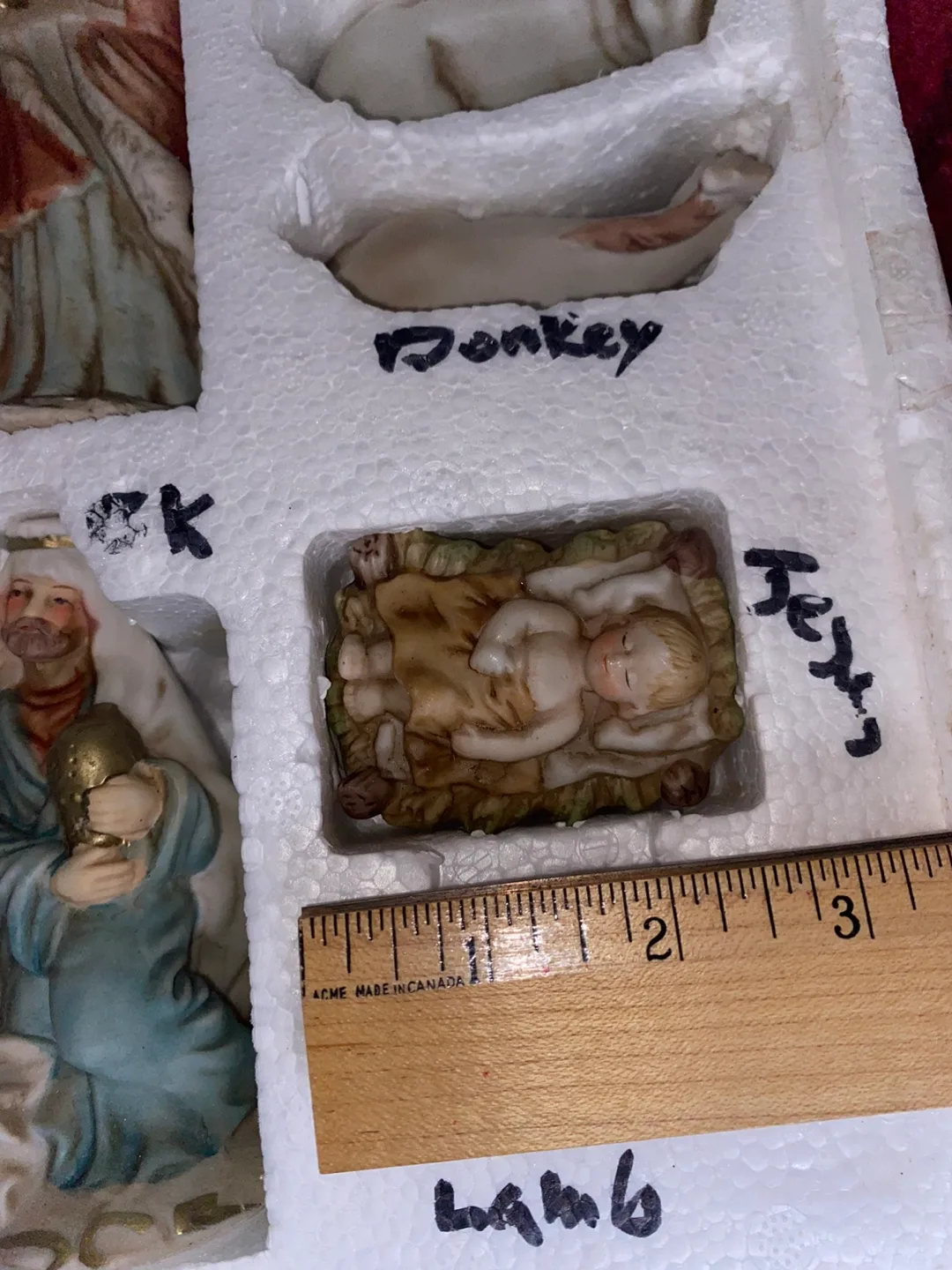 Vintage Ceramic Nativity Set 11 Piece Wise Men Shepherd Animals image indicator(5)