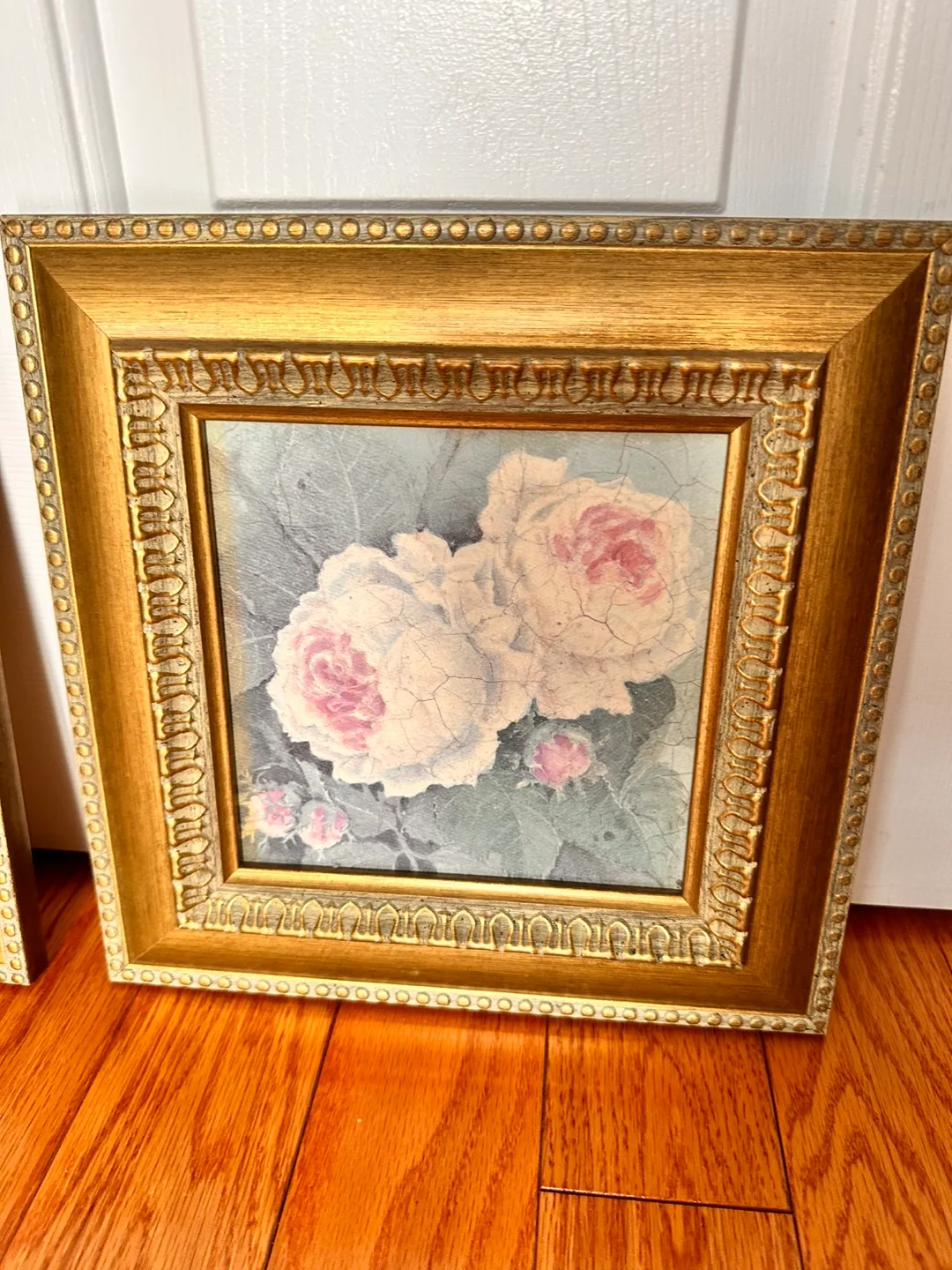 Set of Two gold Framed wall art image indicator(2)