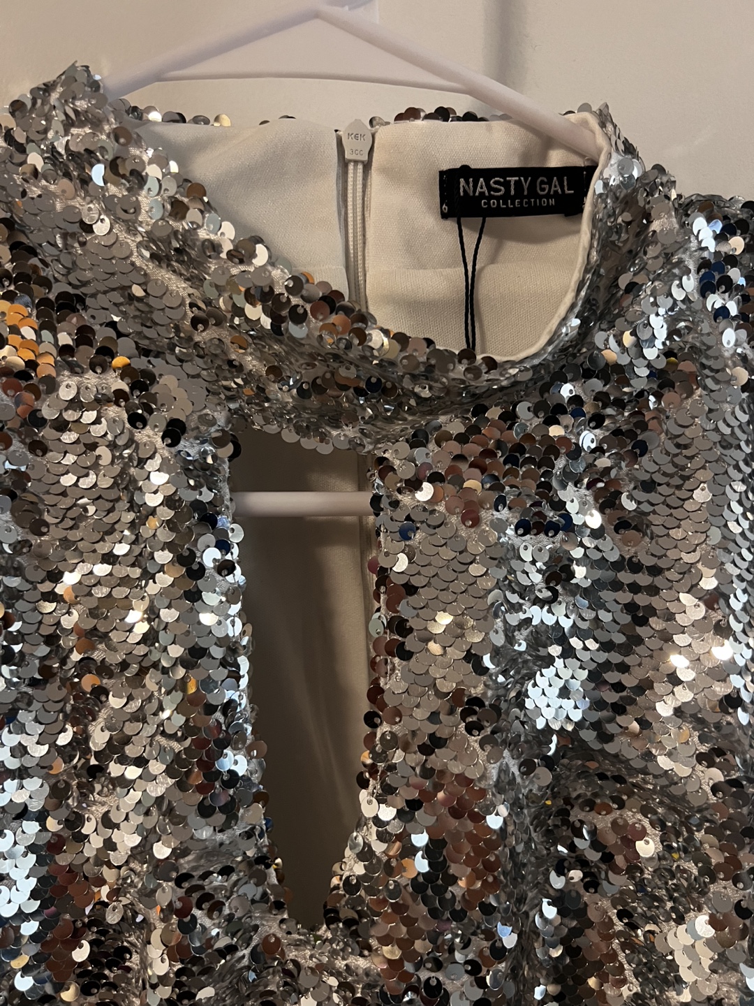 Nasty Gal Silver Sequin Dress - photo 2