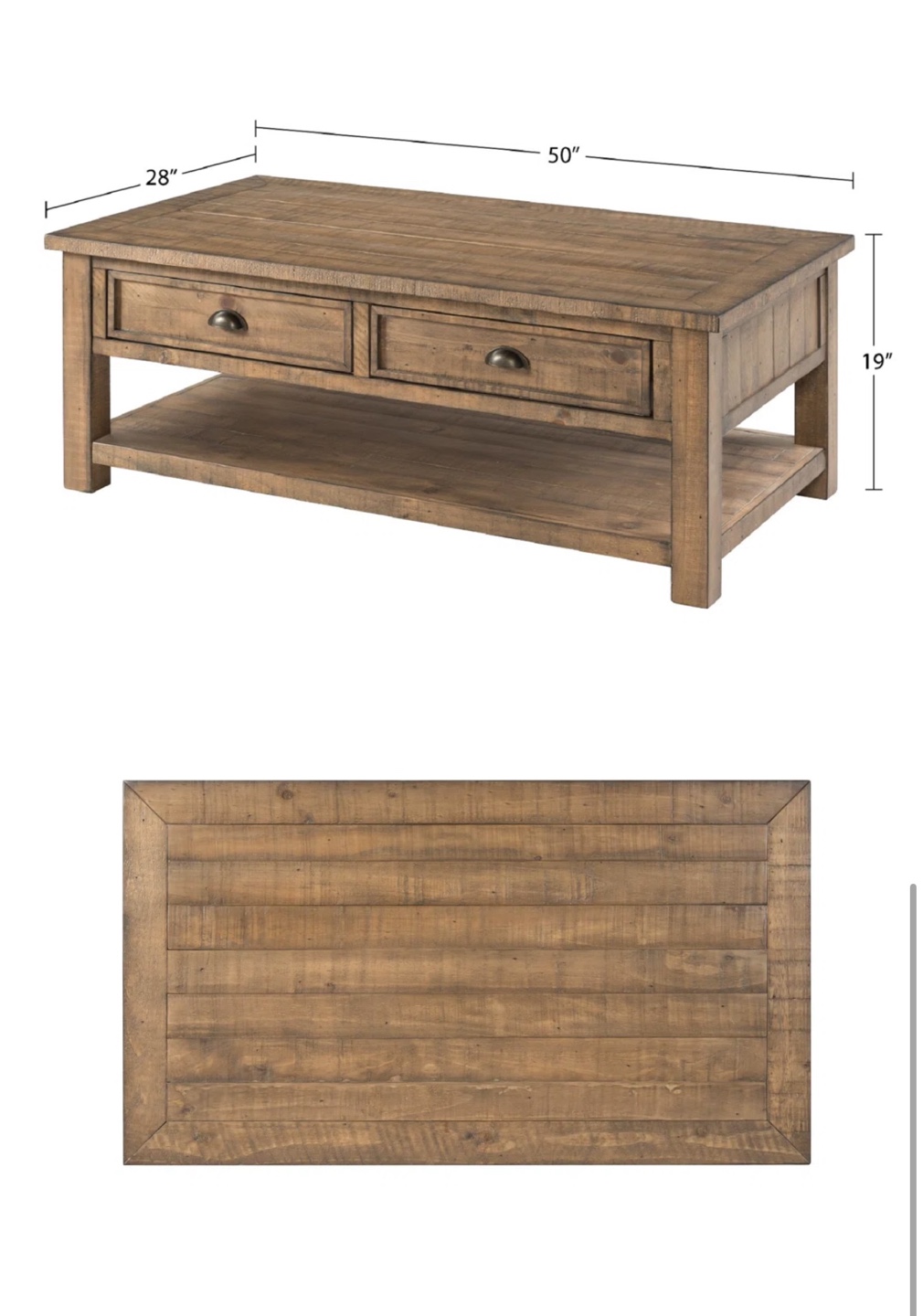 Solid Wood Coffee Table on wheels – $400 (Discounted) - photo 2