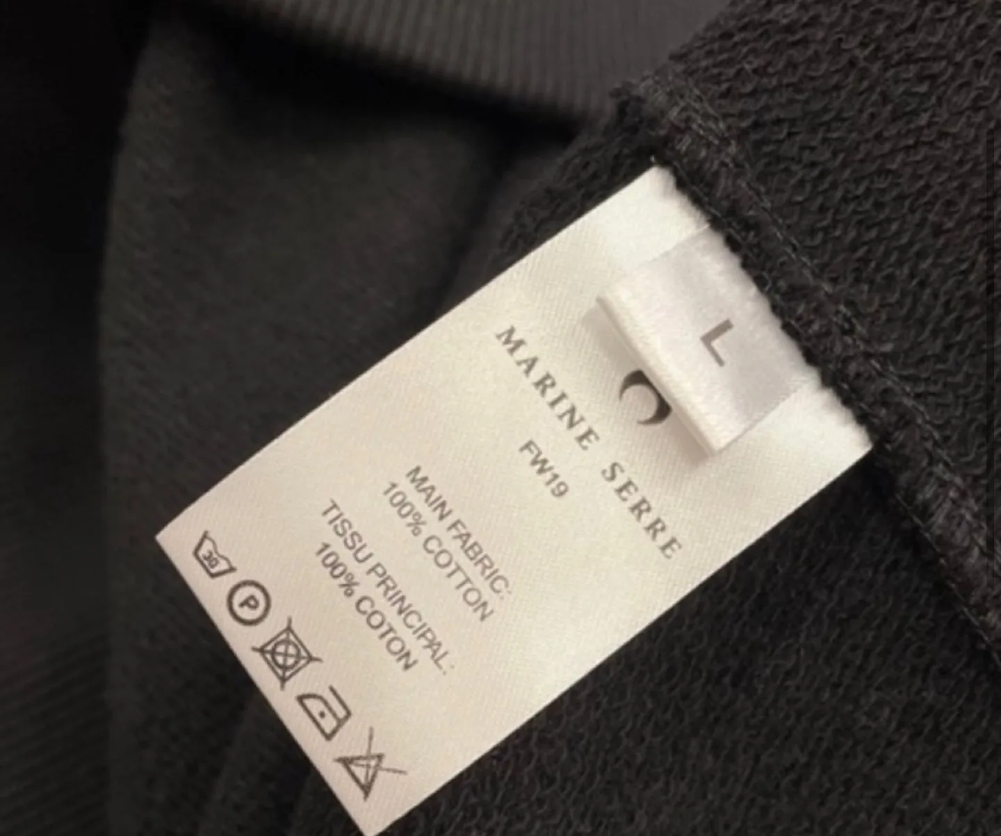 Marine Serre Black Sweatshirt with Sun on Back image indicator(4)