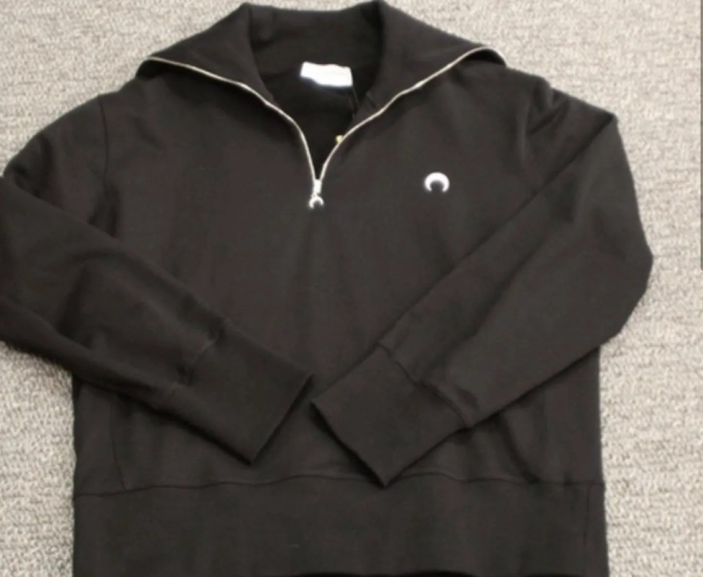 Marine Serre Black Sweatshirt with Sun on Back image indicator(2)