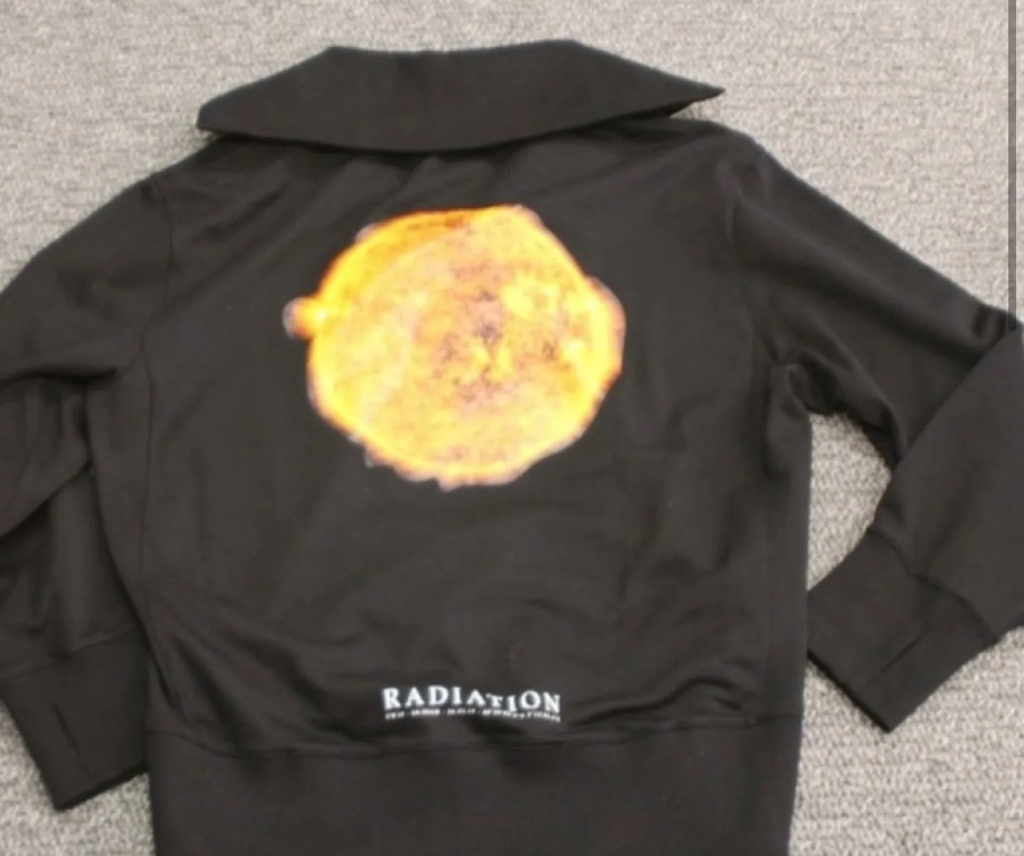 Marine Serre Black Sweatshirt with Sun on Back image indicator(3)