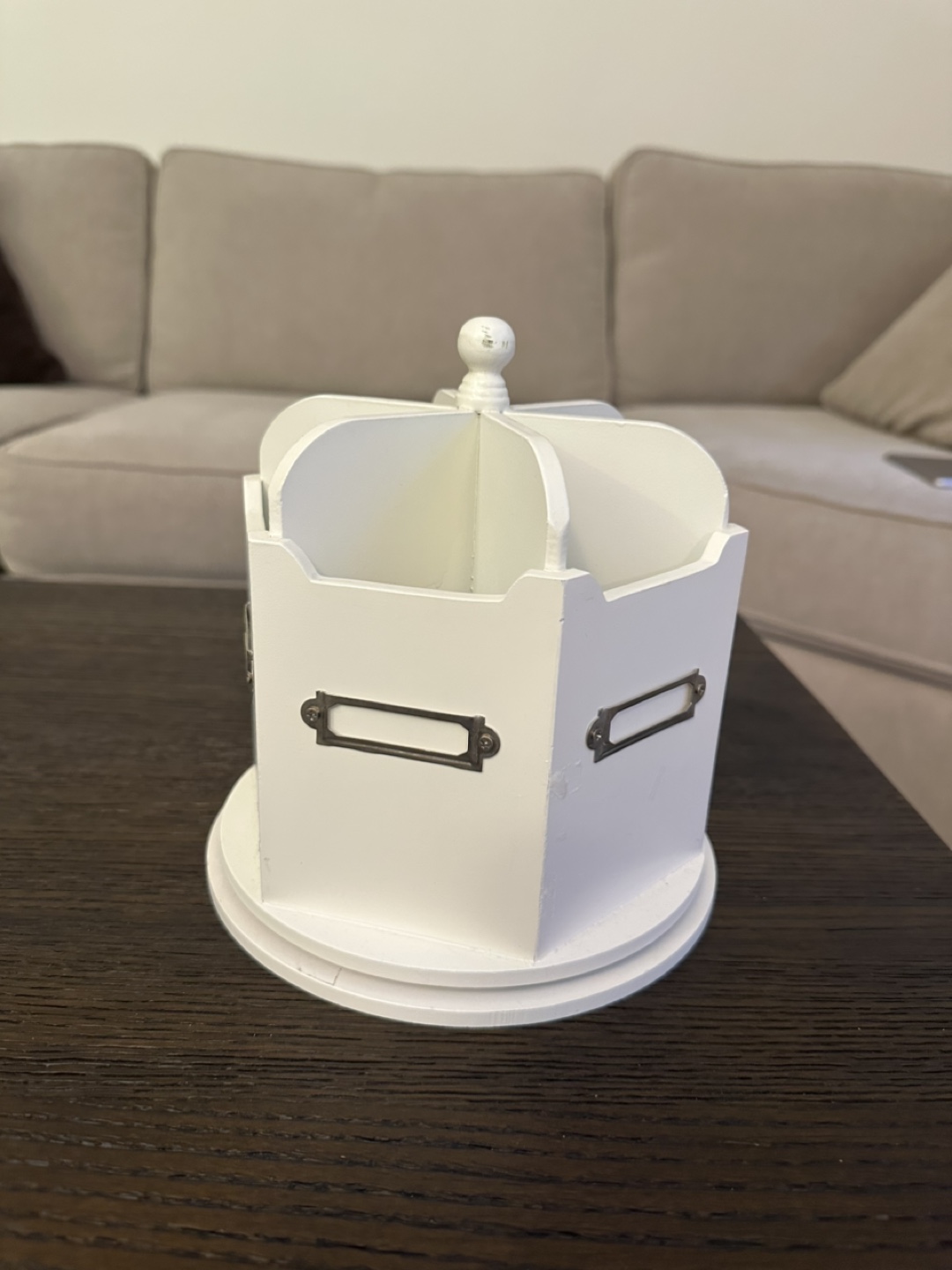 White Wooden Desk Organizer - photo 2