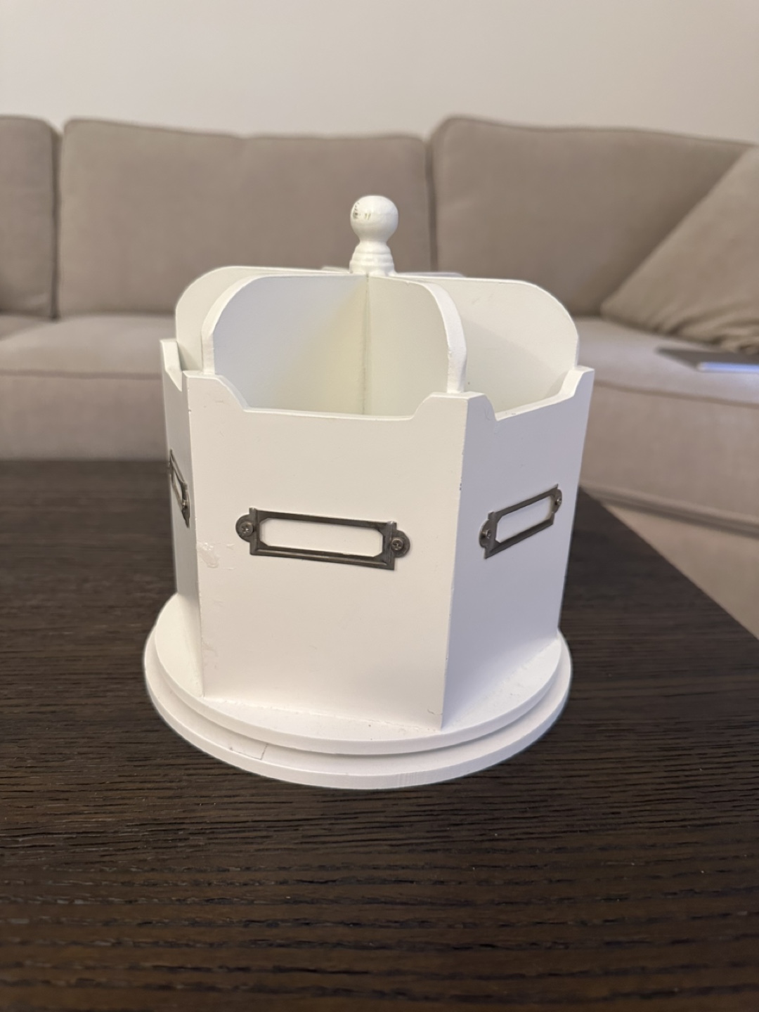 White Wooden Desk Organizer