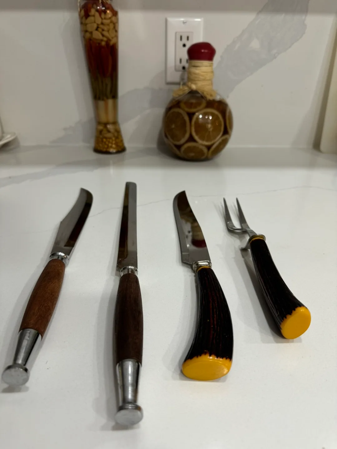 Vintage Carving Set with Stag Handles image indicator(2)