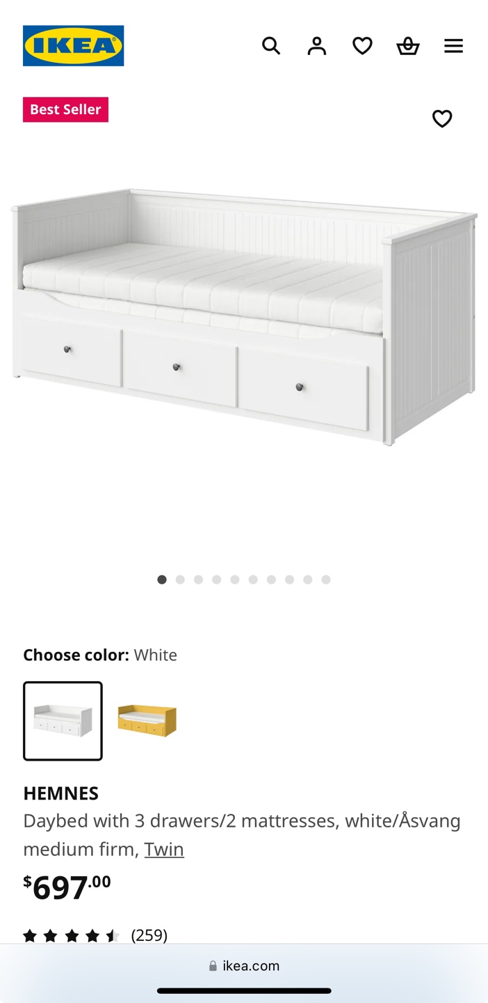 IKEA HEMNES Daybed with 3 Drawers/2 mattresses - photo 3