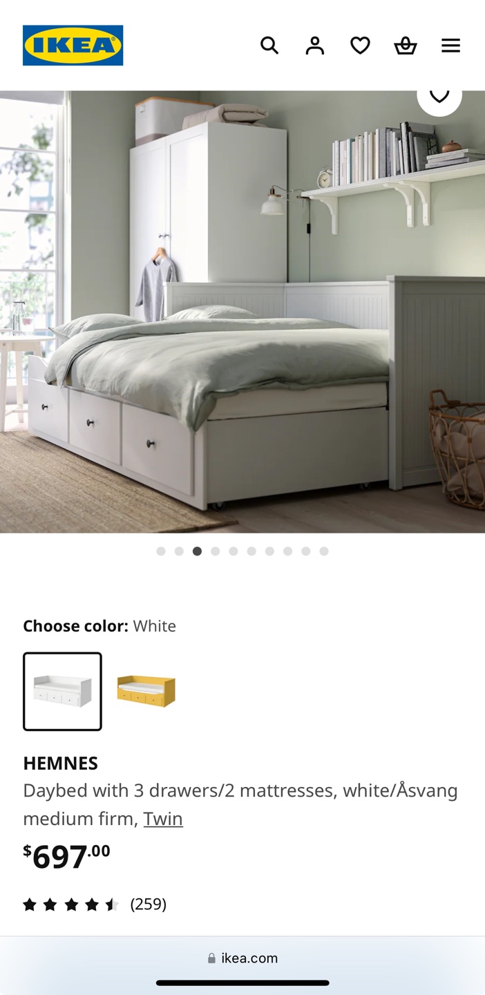 IKEA HEMNES Daybed with 3 Drawers/2 mattresses - photo 4