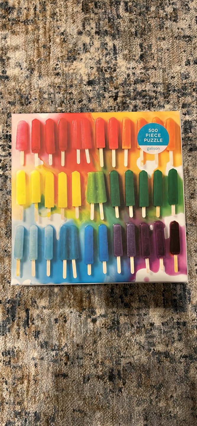 500 Piece Puzzle - Rainbow Popsicles