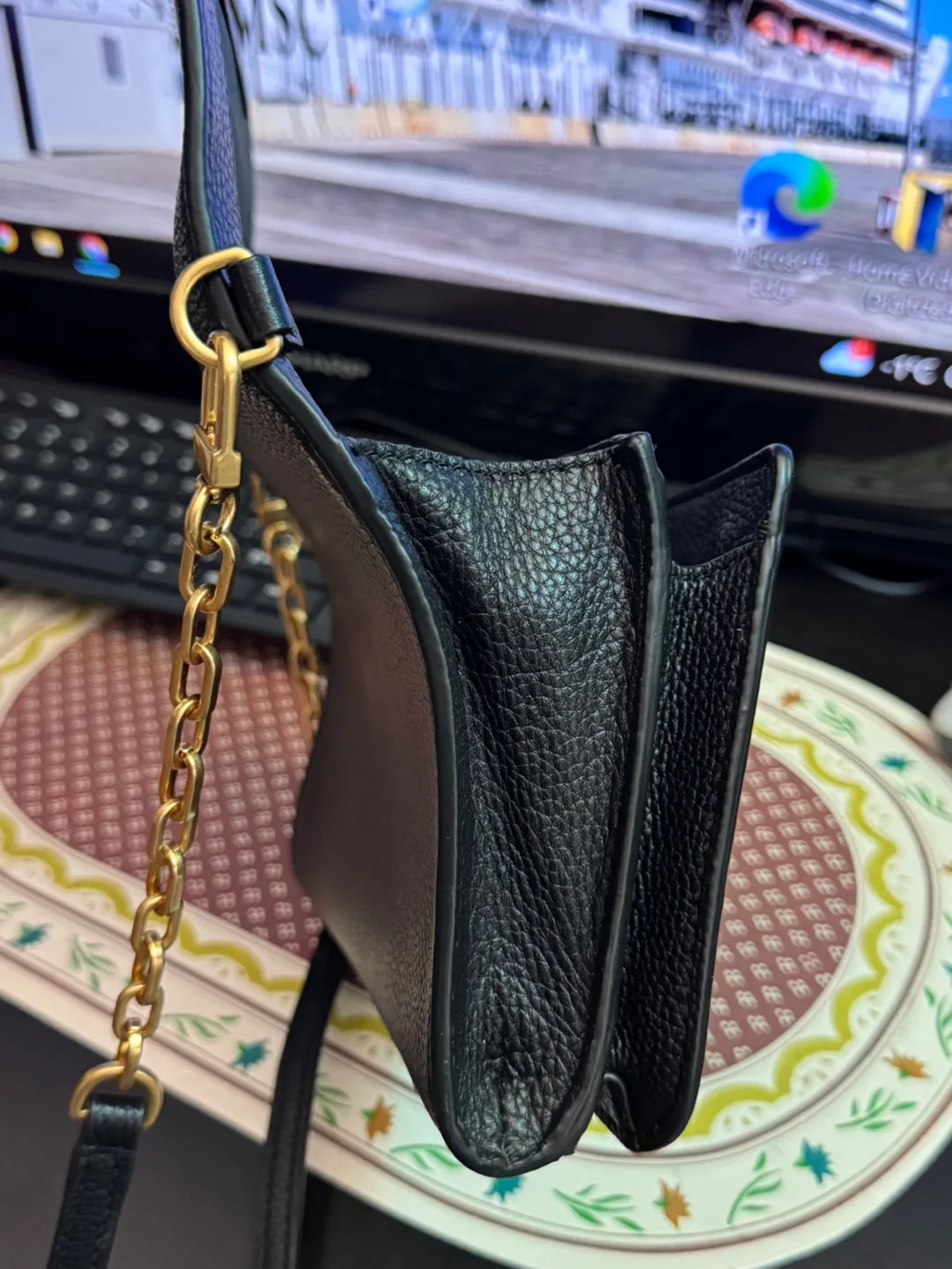 Tory Burch Black Leather Crossbody Bag image indicator(6)