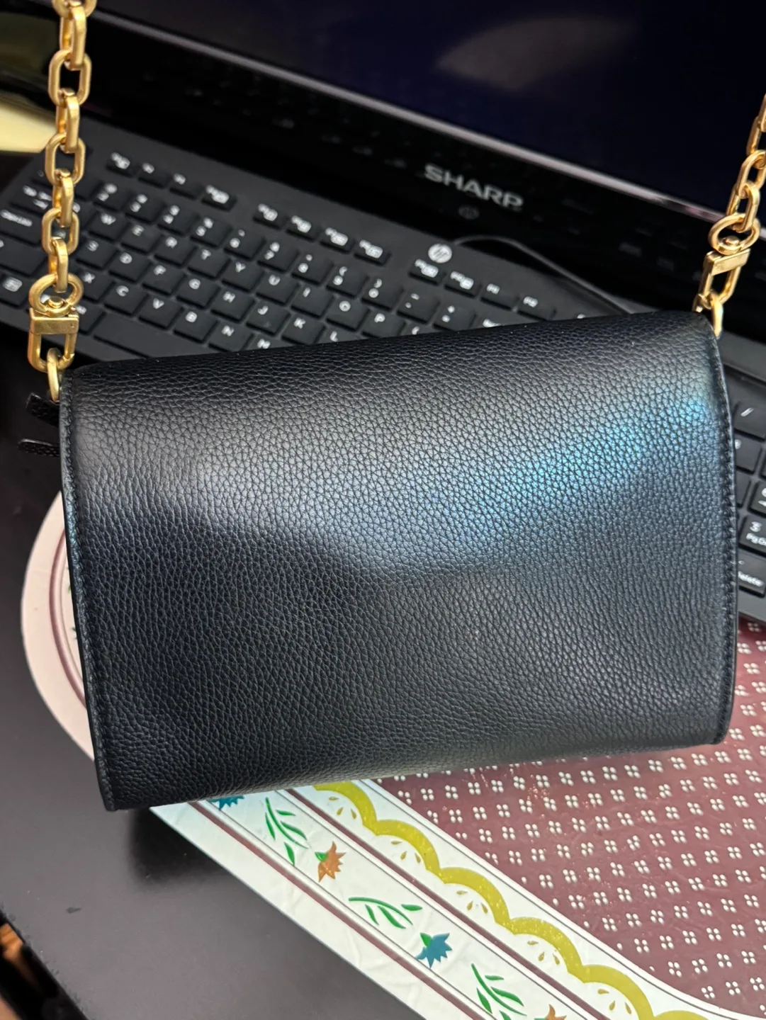 Tory Burch Black Leather Crossbody Bag image indicator(4)