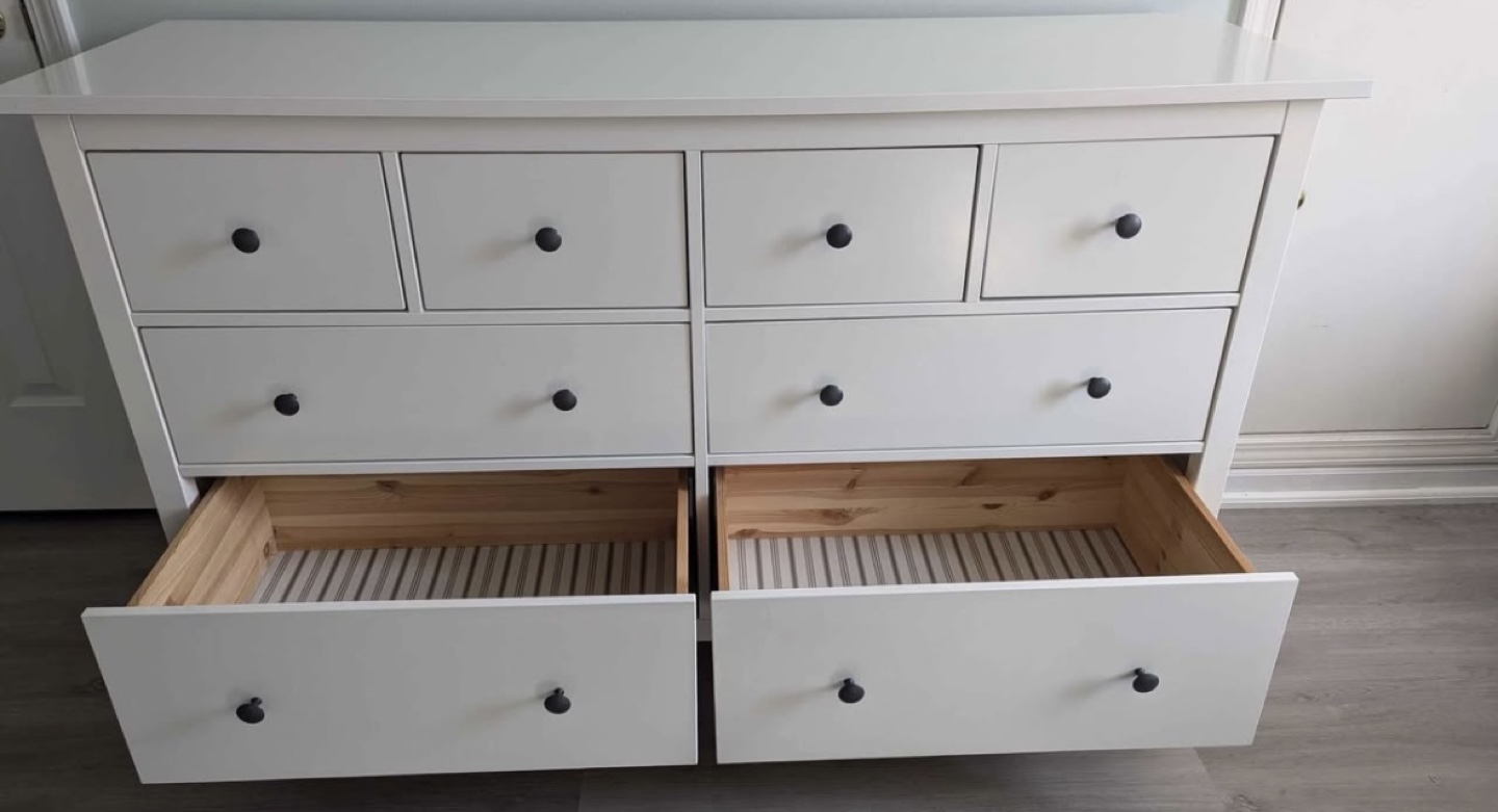 IKEA HEMNES 8-Drawer Dresser White Stain - photo 4
