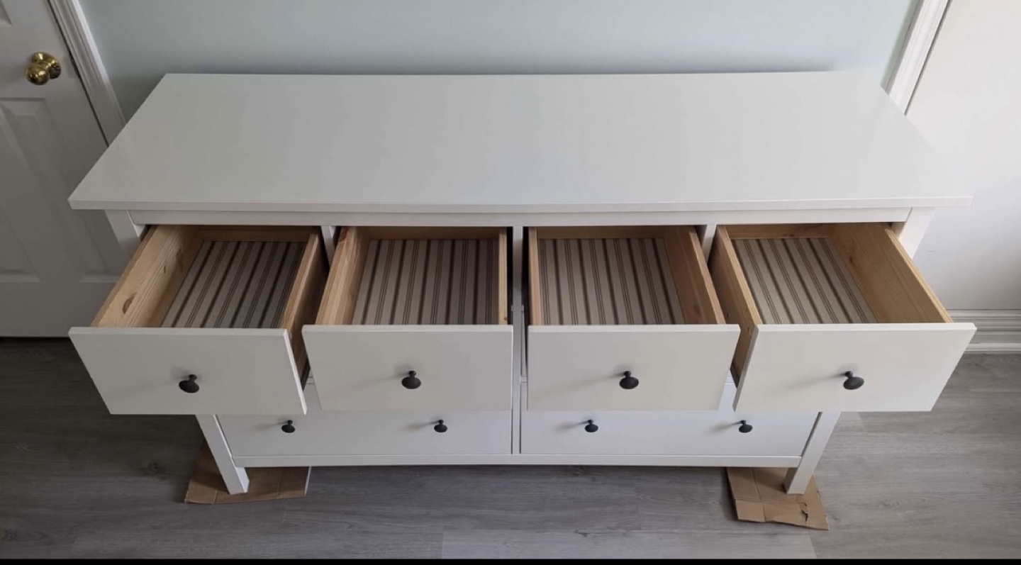 IKEA HEMNES 8-Drawer Dresser White Stain - photo 2