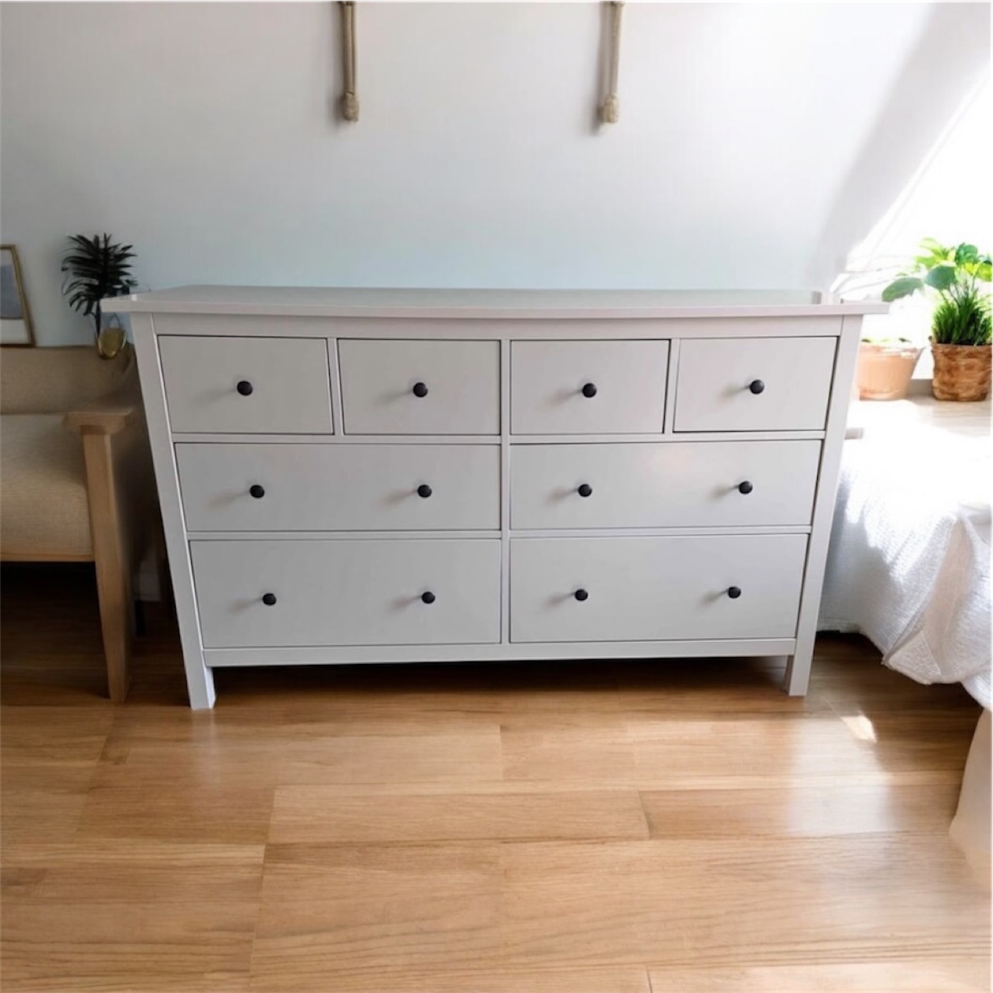 IKEA HEMNES 8-Drawer Dresser White Stain