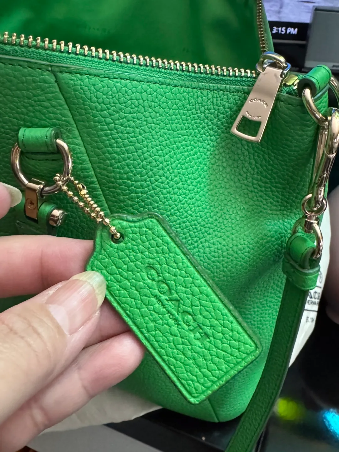 Coach Green Leather Handbag image indicator(5)