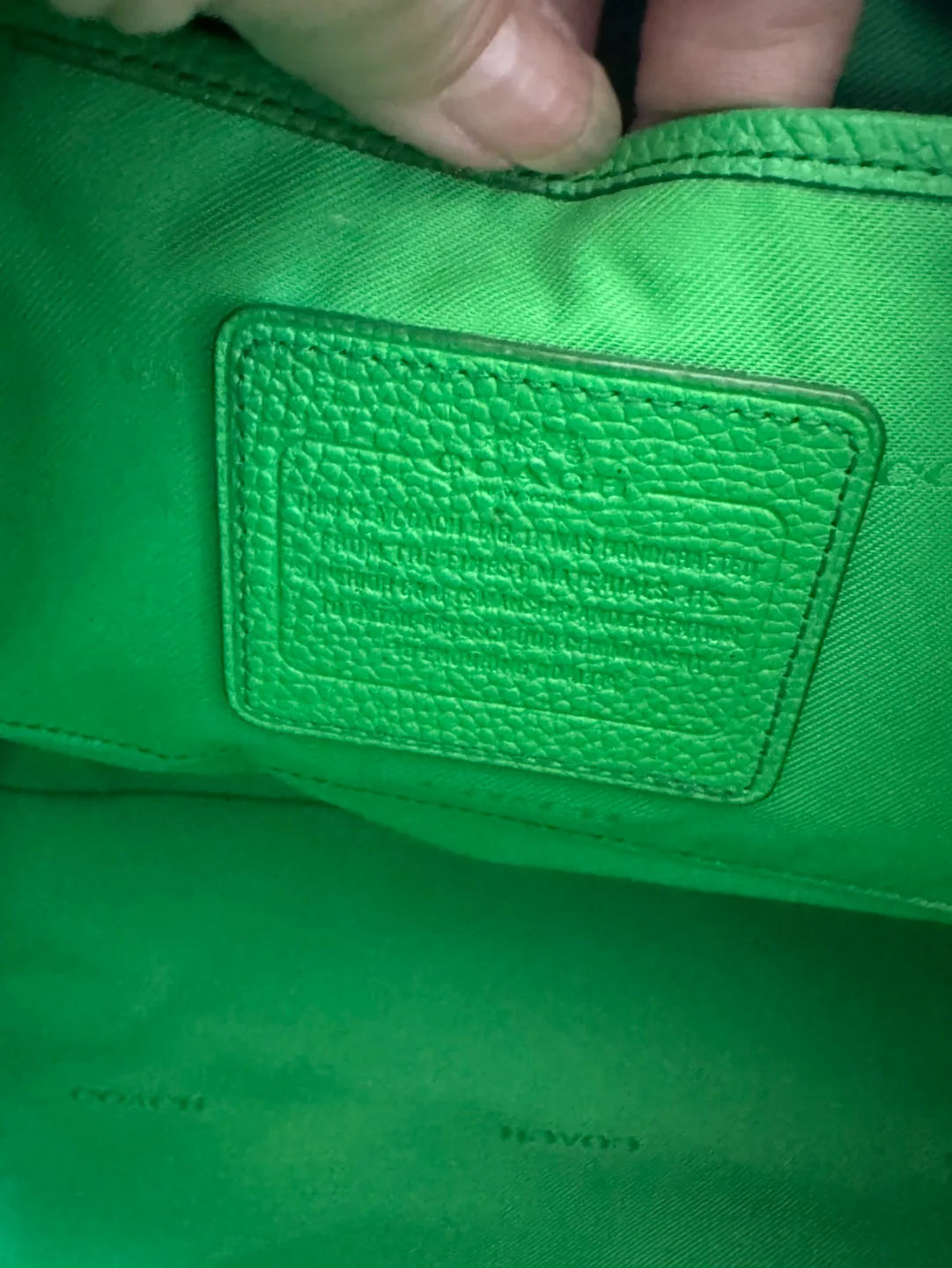 Coach Green Leather Handbag image indicator(4)