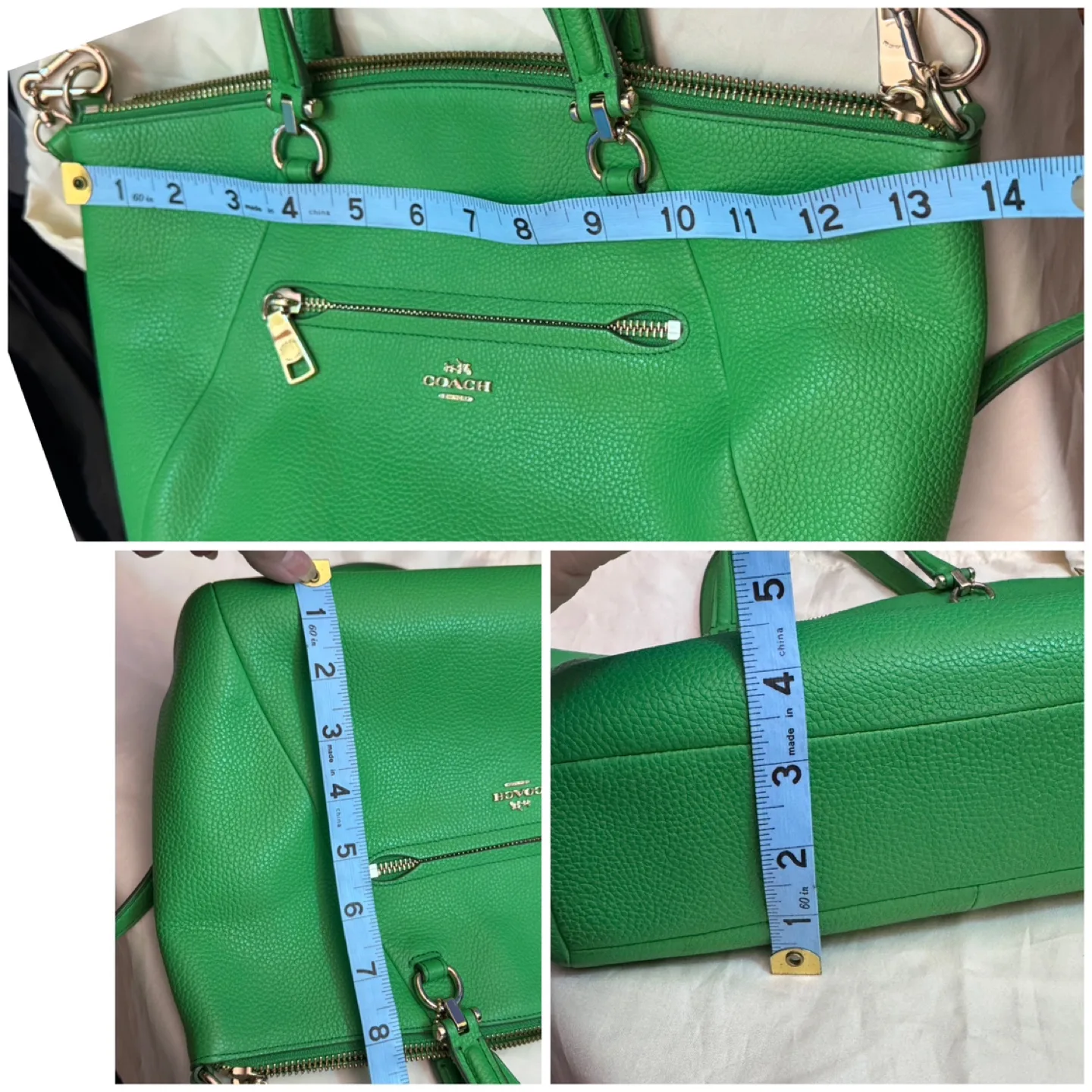 Coach Green Leather Handbag image indicator(10)