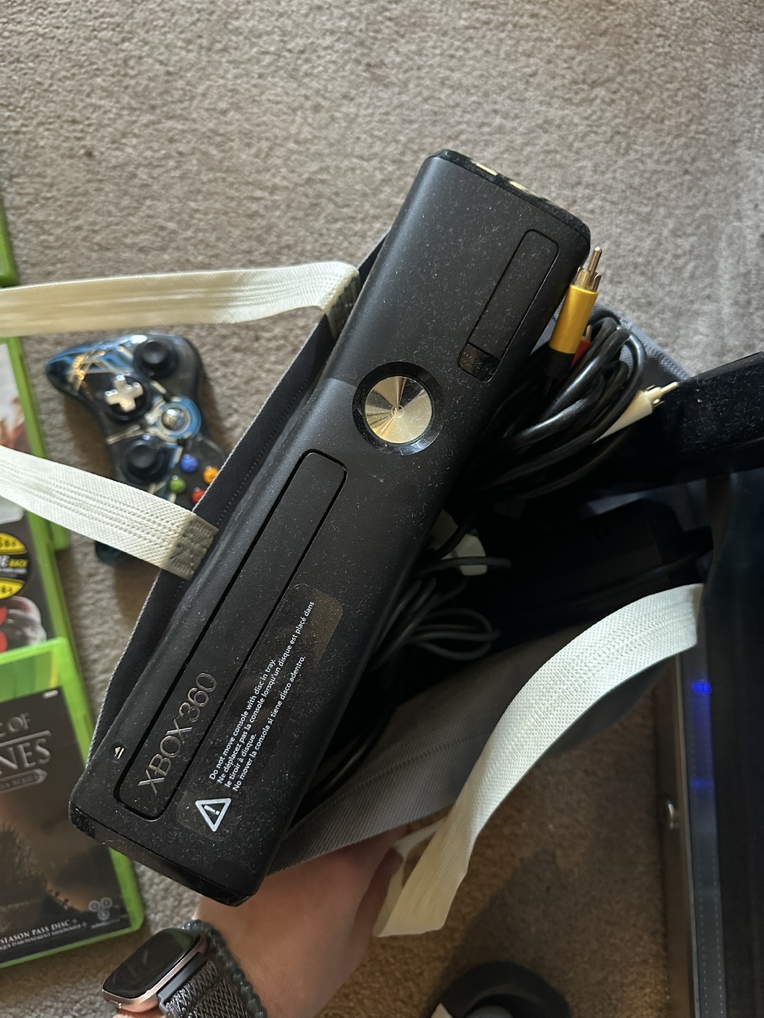 Xbox 360 package - console, new controller, Kinect, games