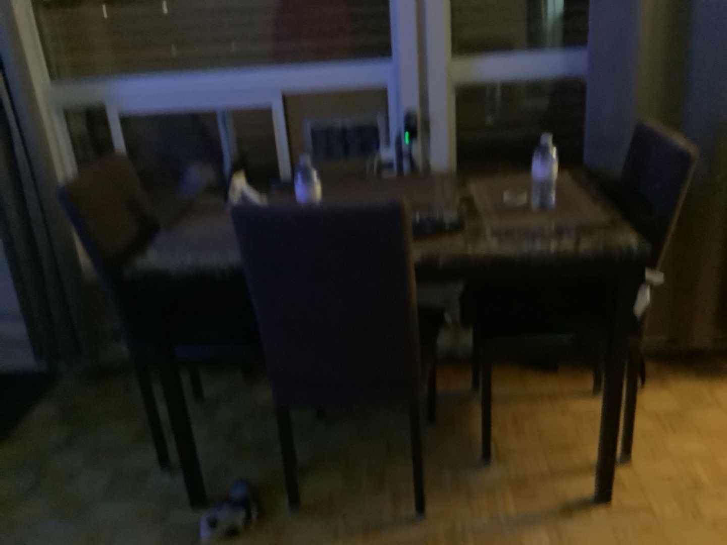 Dining table and four chairs
