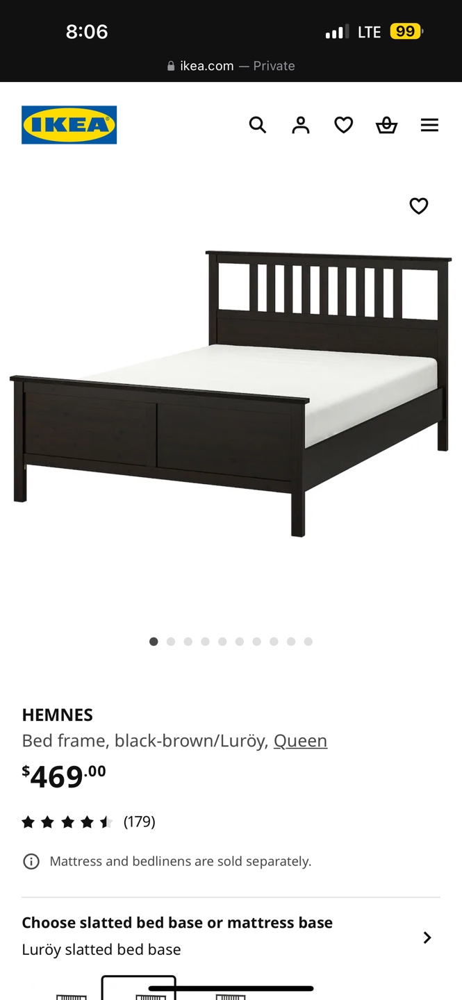 IKEA HEMNES Queen Bed Frame - photo 2