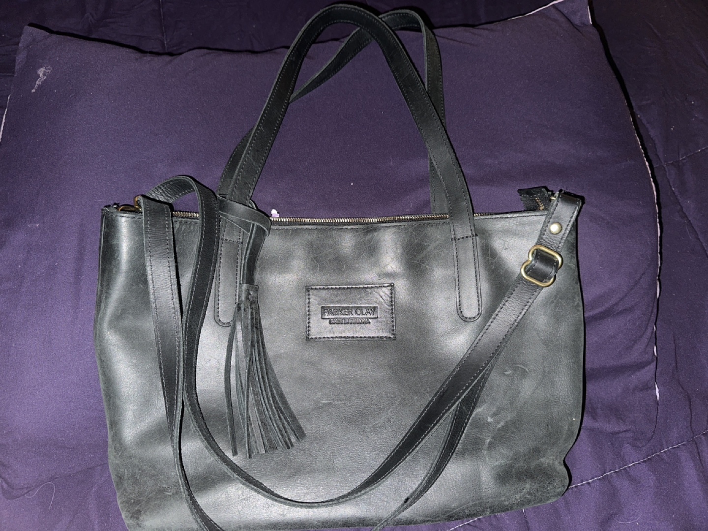Parker Clay Leather Tote Bag