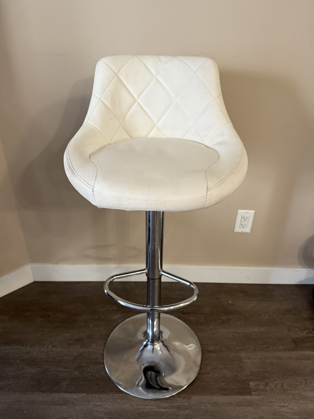 White Bar Stool - photo 2