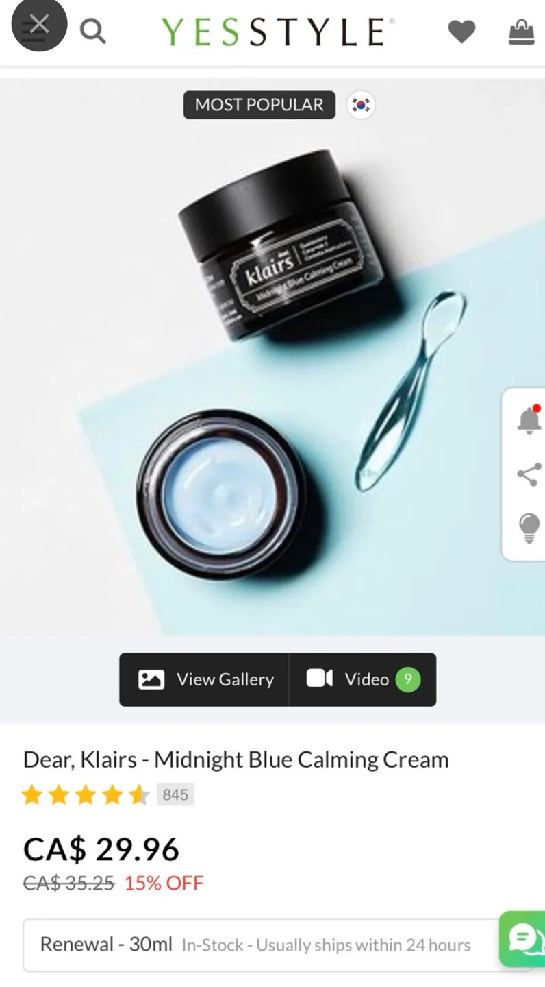 Klairs Midnight Blue Calming Cream 30ml image indicator(3)