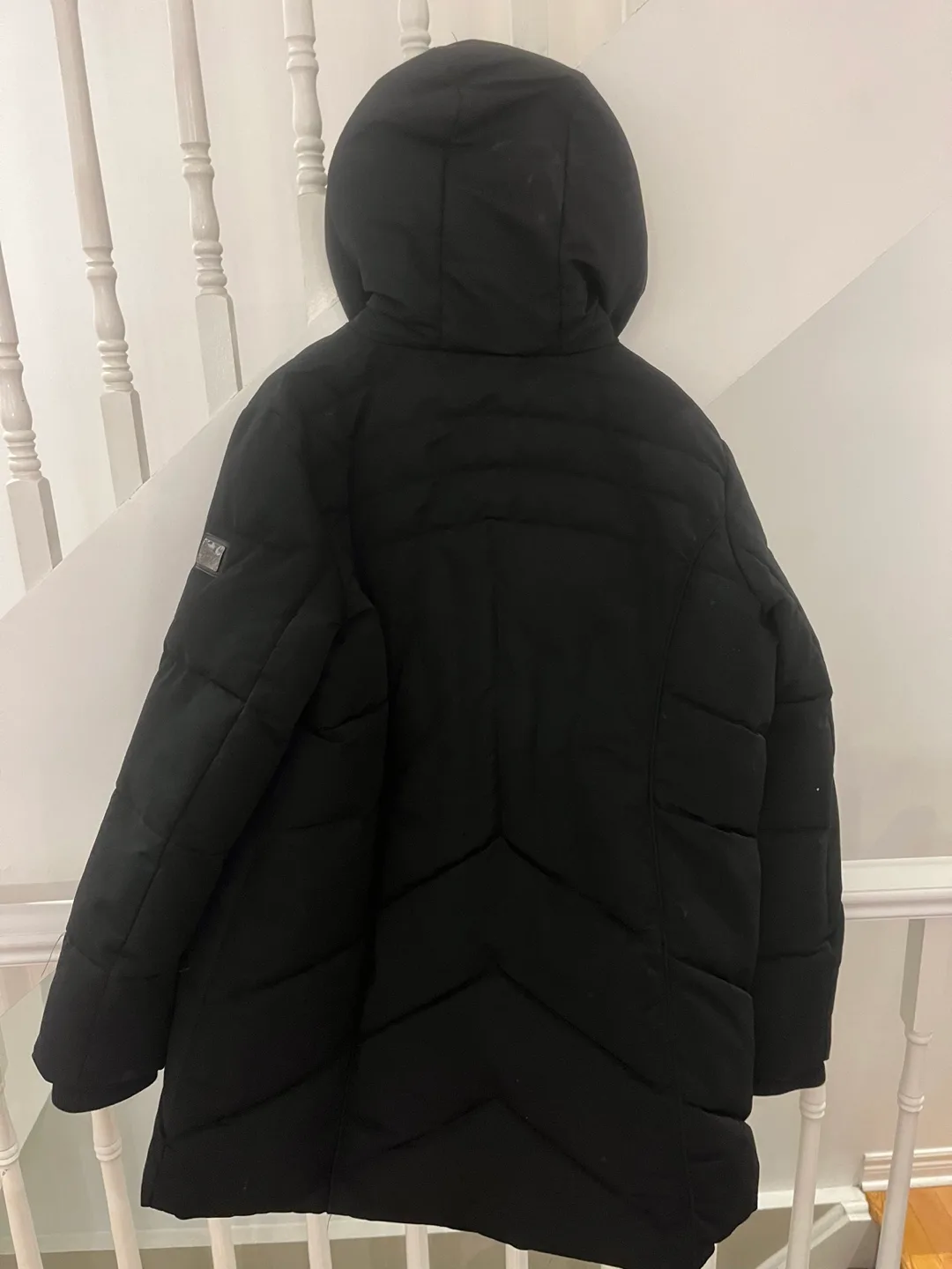 Black Knee Length Jacket XL image indicator(3)