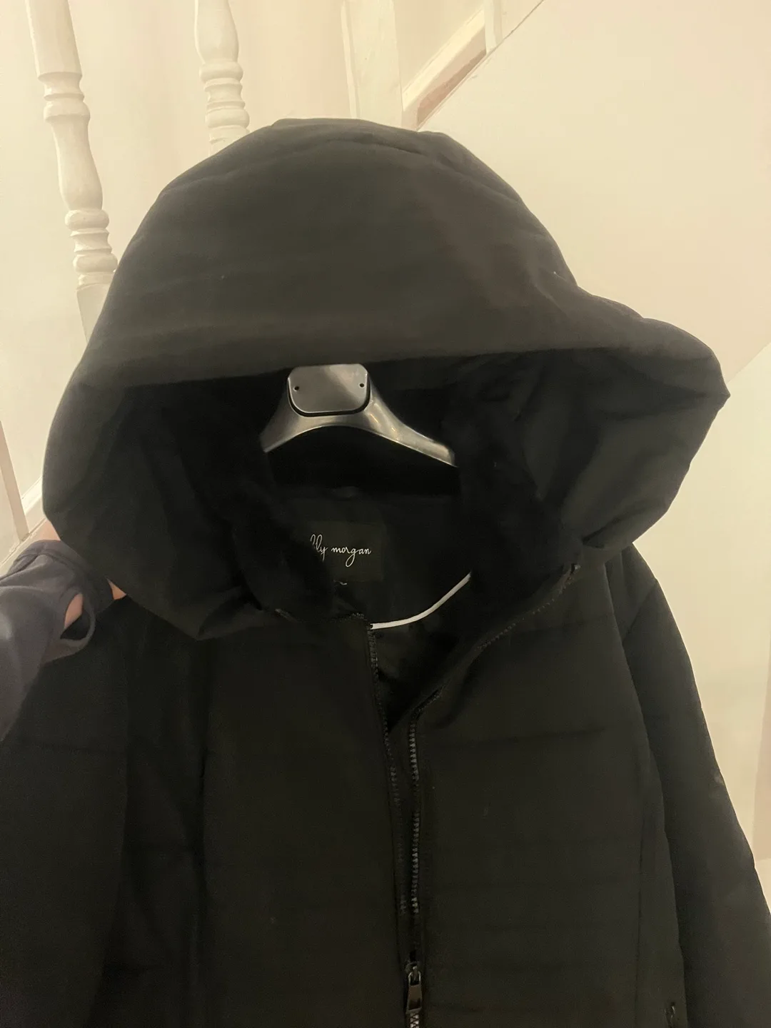 Black Knee Length Jacket XL image indicator(4)