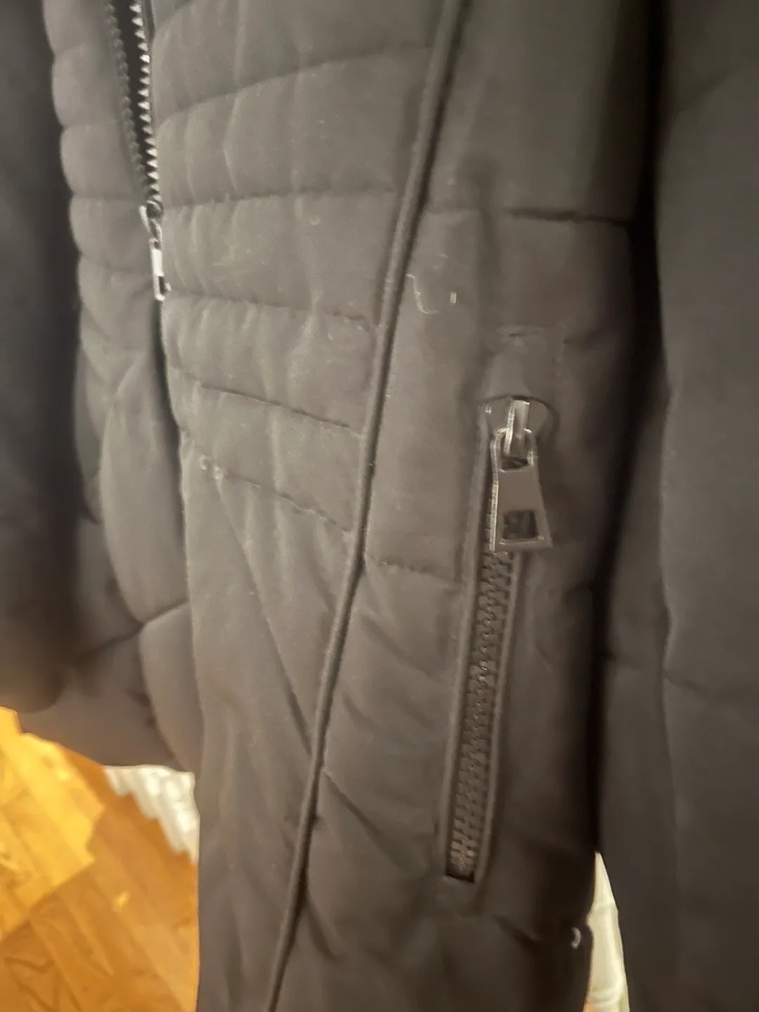 Black Knee Length Jacket XL image indicator(7)