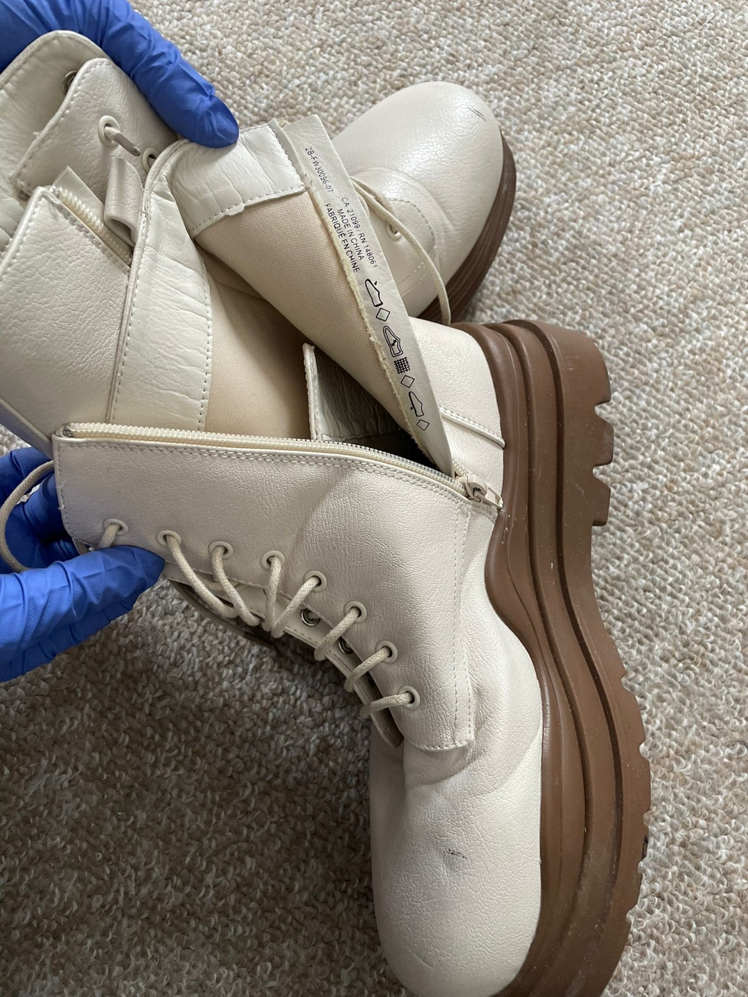 White Platform Boots..I only used it once - photo 5