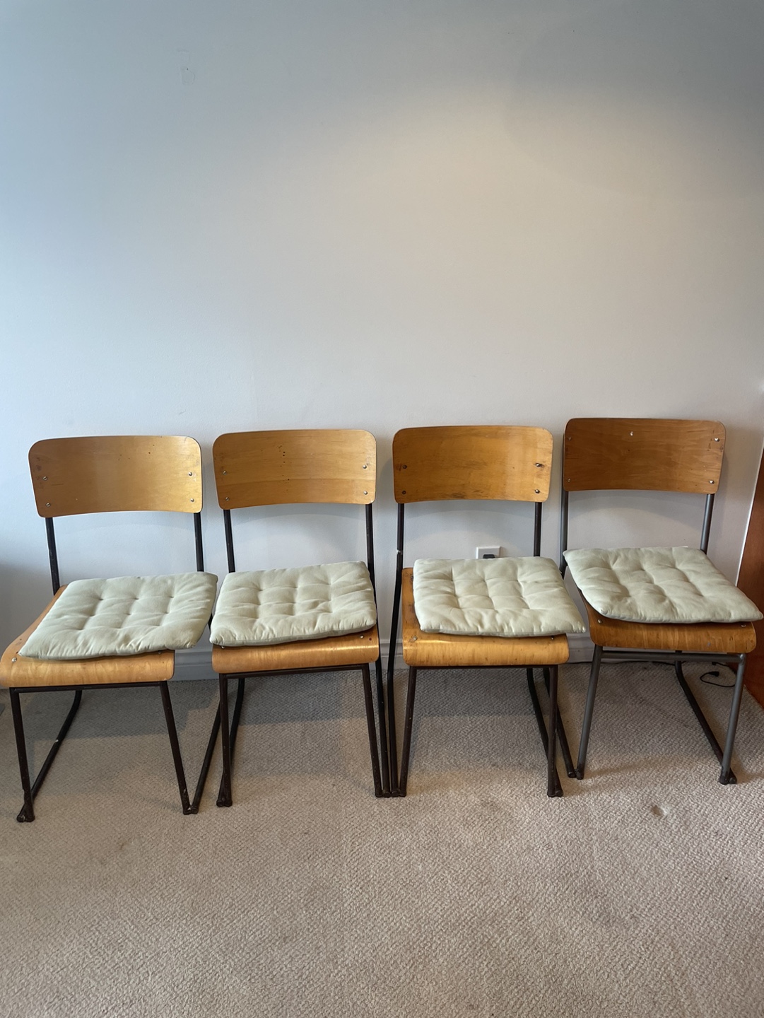 Hairpin Leg Table and Vintage School Chair Dining set - photo 4