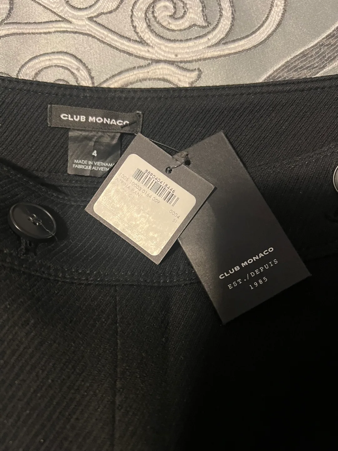 Club Monaco Atrina Black Pantalon Pants Size 4 image indicator(4)