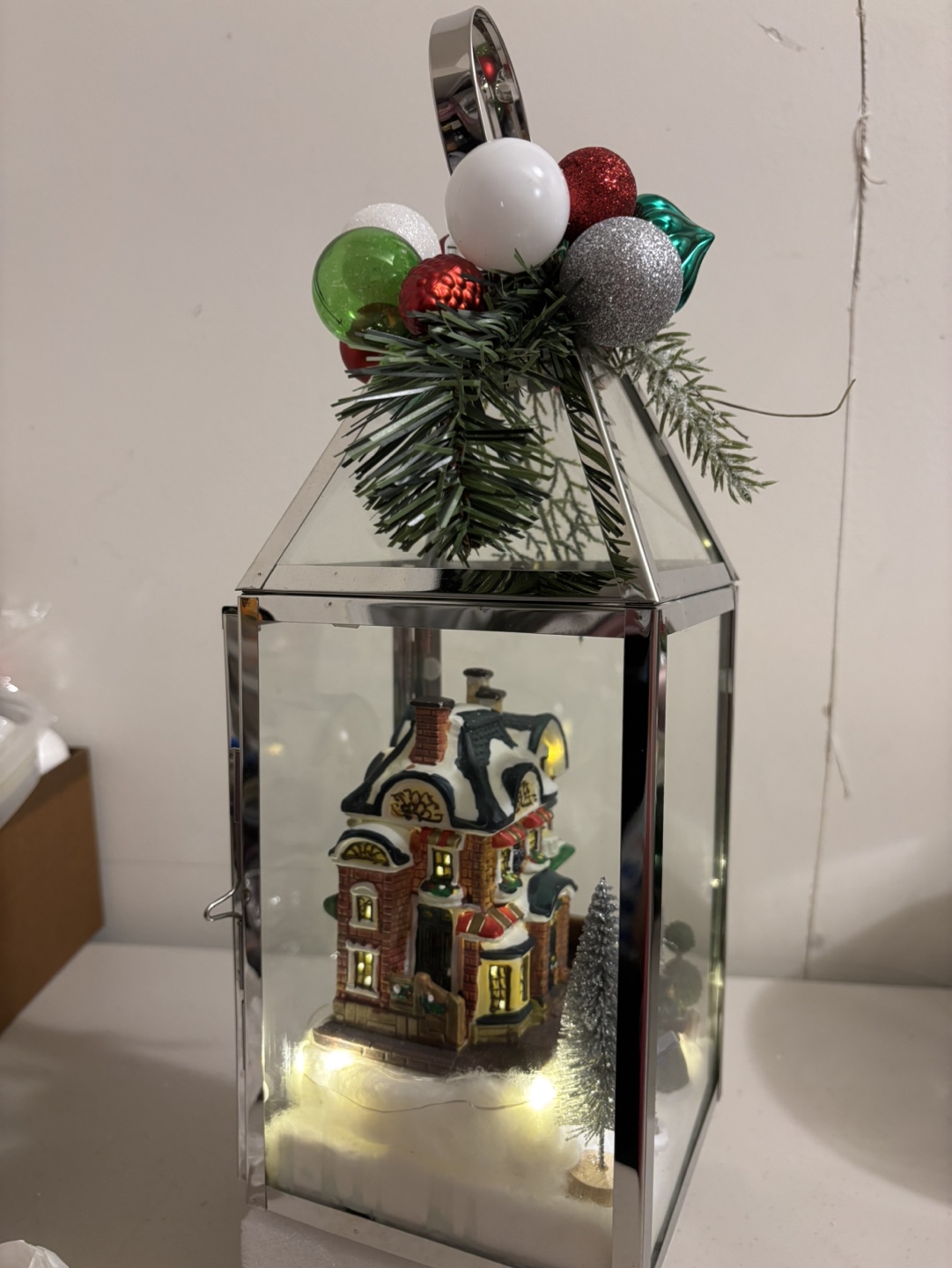 Christmas Lantern with Light Up Village - photo 3