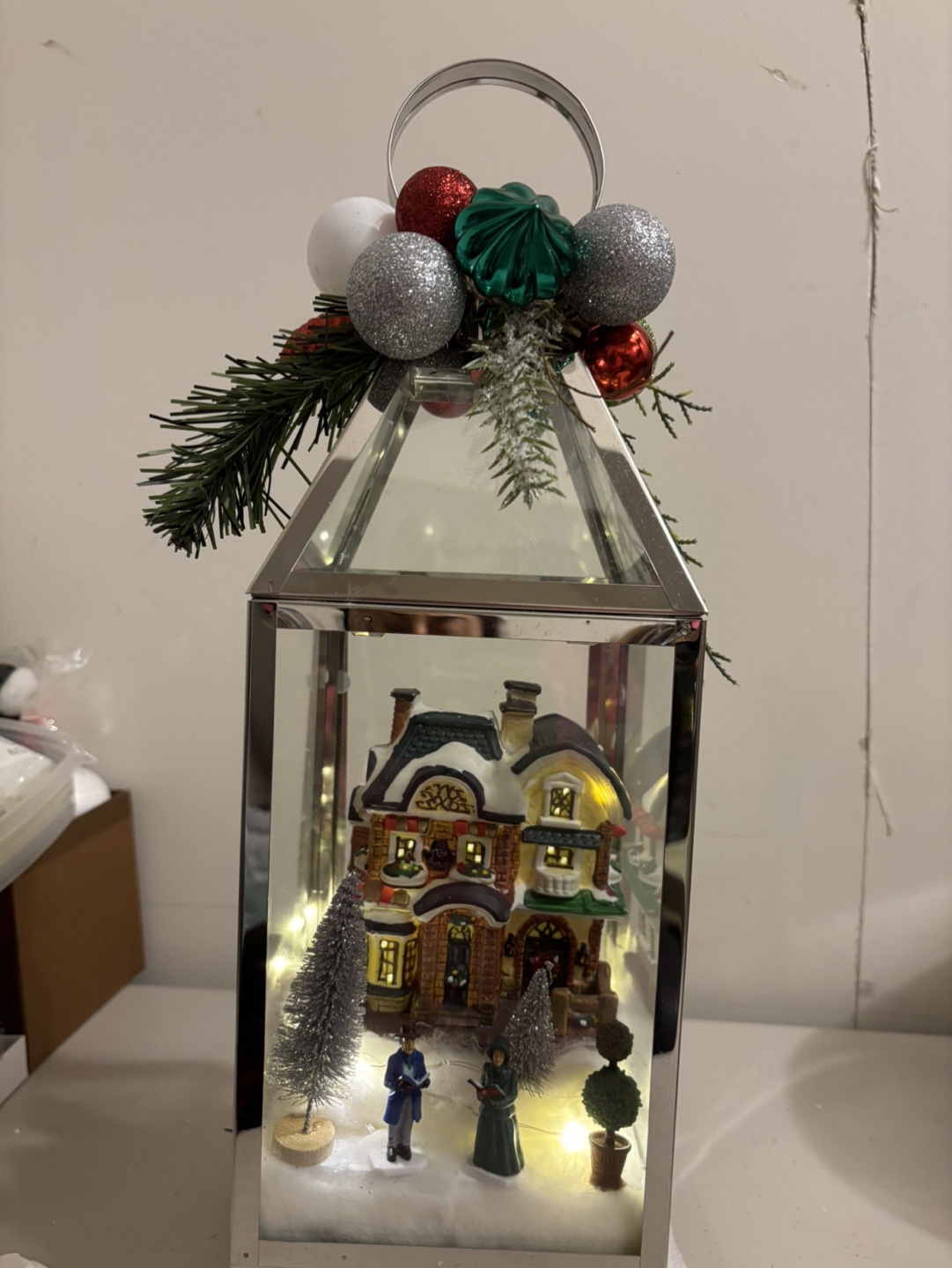 Christmas Lantern with Light Up Village - photo 5
