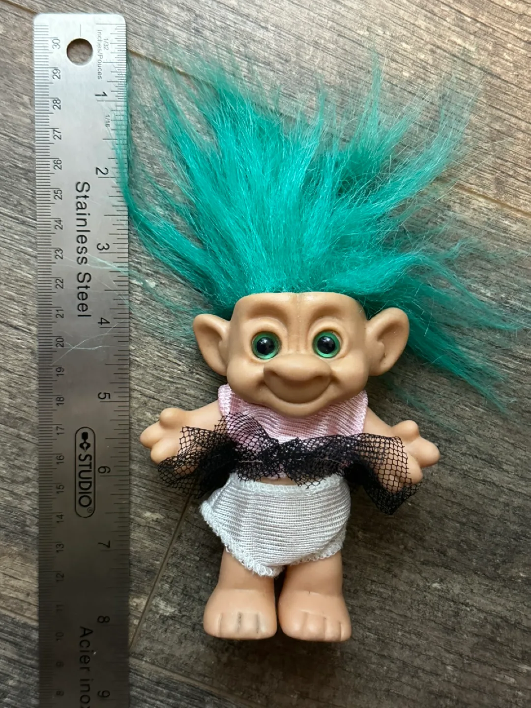 RARE Vintage Forest Troll Doll with Green Hair image indicator(4)