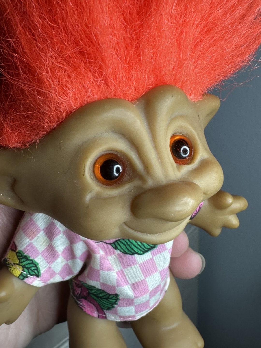 RARE Vintage Orange Hair Troll Doll - photo 4