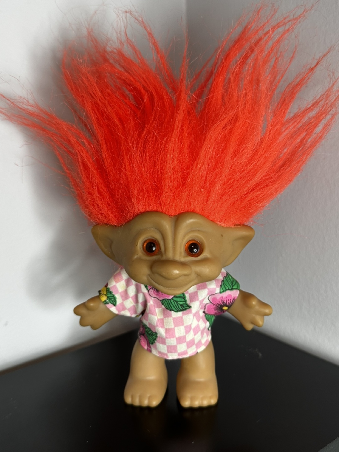 RARE Vintage Orange Hair Troll Doll