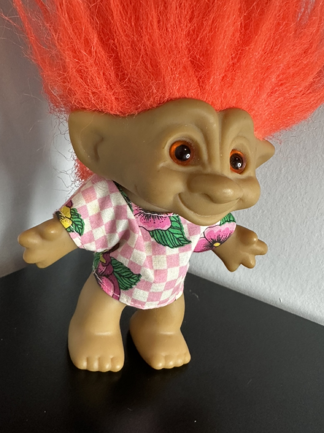 RARE Vintage Orange Hair Troll Doll - photo 2