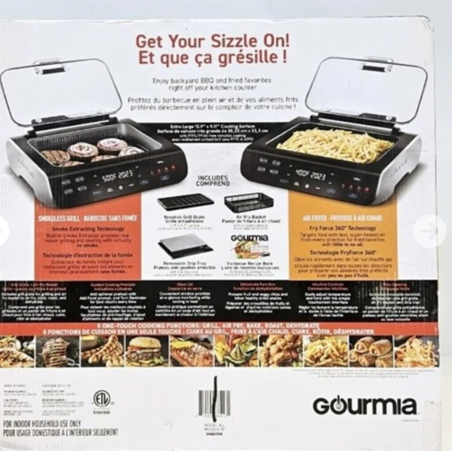 Gourmia Food🇨🇦 Station Smokeless Grill & Air Fryer image indicator(2)