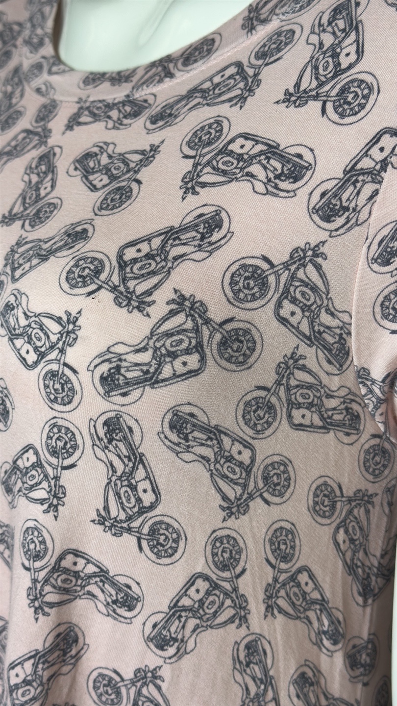 Pink Motorcycle Print Top - photo 2